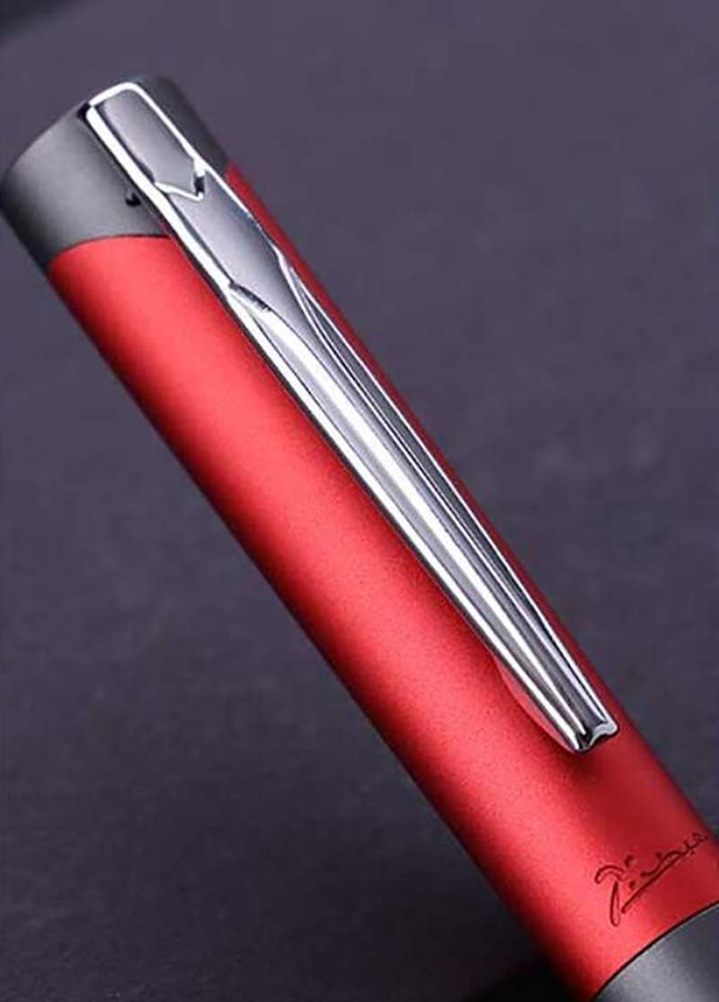 Asvine Picasso 963 Red Alloy Fountain Pen Marie Curie Series Iridium Fine Nib Ink Pen Gift Box Set