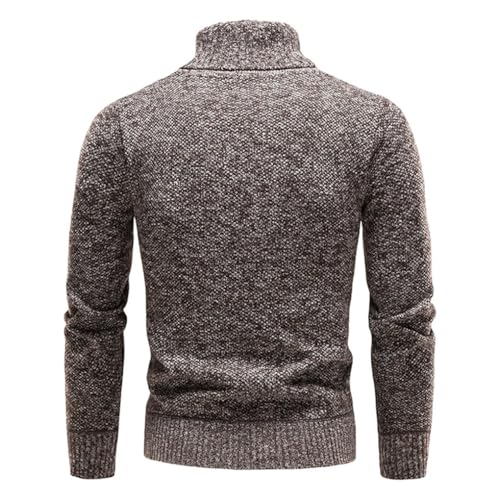 Men's Retro High Neck Solid Color Casual Simple Sweater Casual Loose Oversized Sweater2