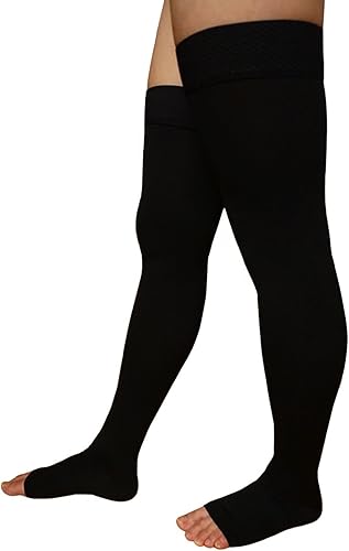 Runee Medias de compresiĂłn con punta abierta mejor para venas varicosas DVT Runee Medias de compresiĂłn con punta abierta mejor para venas varicosas DVT