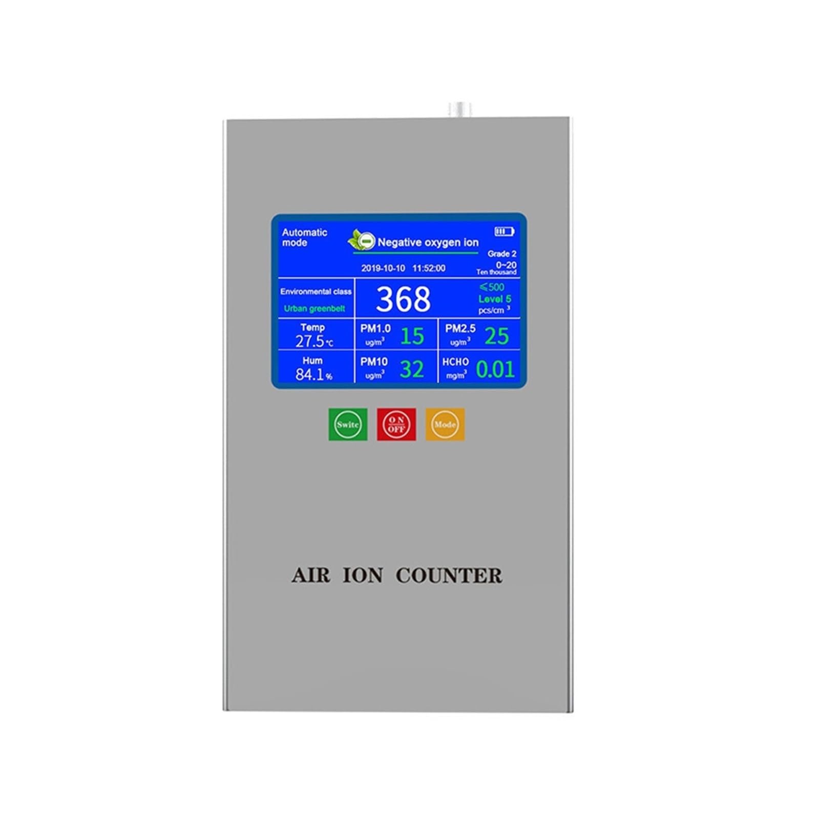 Gasdetektor, PM2.5 Multifunktionales Haushalts-Instrument zur Erkennung der Luftqualität in Innenräumen, Kohlendioxid, Formaldehyd, Staub, Dunstdetektor, Dunstmessgerät für Arbeit, Zuhause