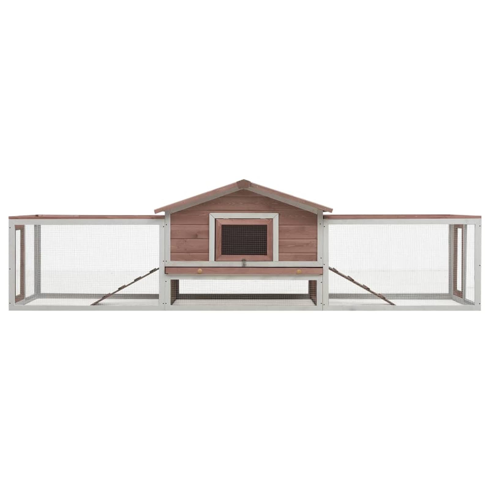 Conejera, XIAOGUANG Jaula Cobaya, Jaulas para Conejos, Jaula Hamster, Casa Conejo, Casita Conejo, Nido Conejo, de Madera Maciza Pino y Abeto Color Moca 310x70x87 cm