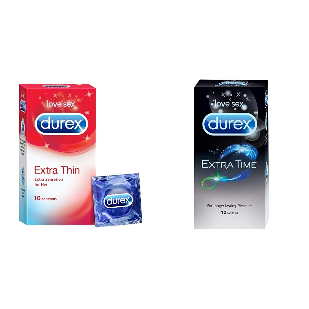Durex Condoms Combo (Extra Thin 10s, Extra Time 10s)-picture-29