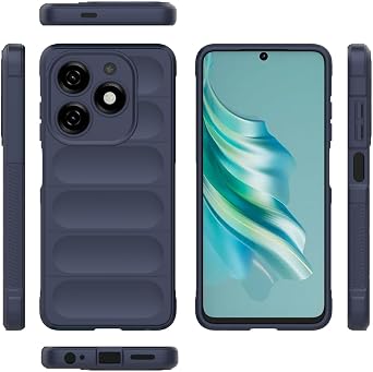 Compatible with Tecno Spark 20 Case Cover, TPU Mobile Phone Soft Case Cover Blue