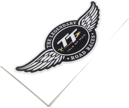 DXYMOO Pegatinas decorativas para motocicleta Moto GP Racing de vinilo estilo coche 3M TT isle alas para hombre 4.7 x 2.0in