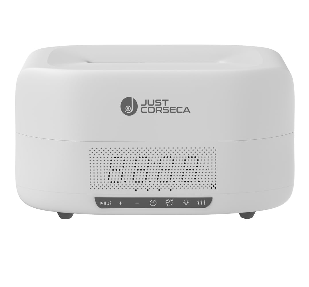 JUST CORSECA Sound Heaven Pro Wireless Speaker | 10W | Bluetooth | Humidifier | Alarm | Air Diffuser | Room Moisture | Cool Flame Light | Adults & Baby Bedroom & Wireless Remote Control (400ML)-image-35