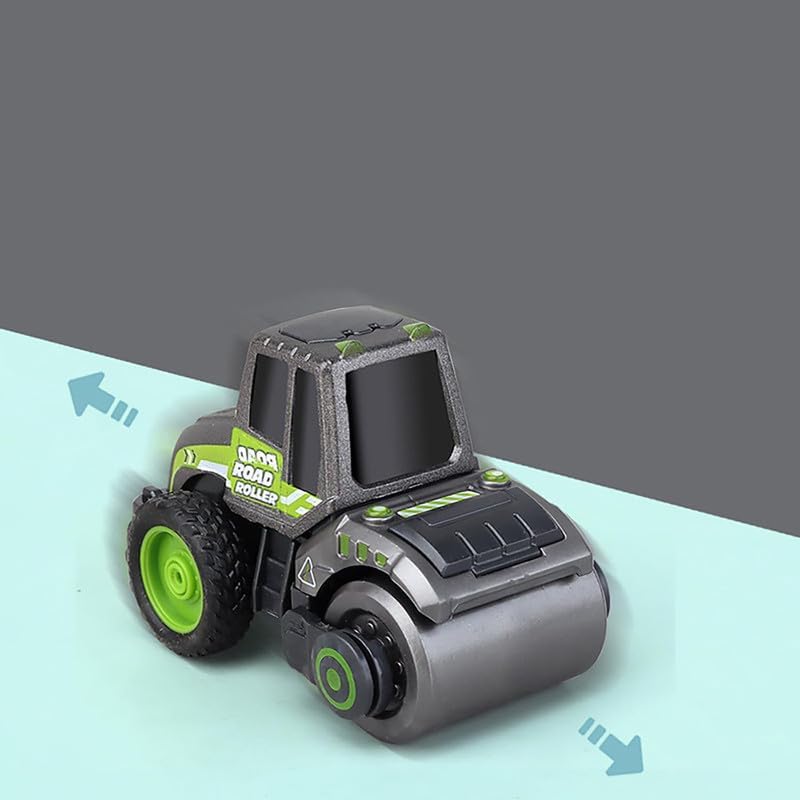 Cojuz Kids Construction Vehicle Toy Set - 6 Unbreakable Engineering Toys Includes Crane Excavator Road Roller Forklift Mixer & Dumper Truck 3