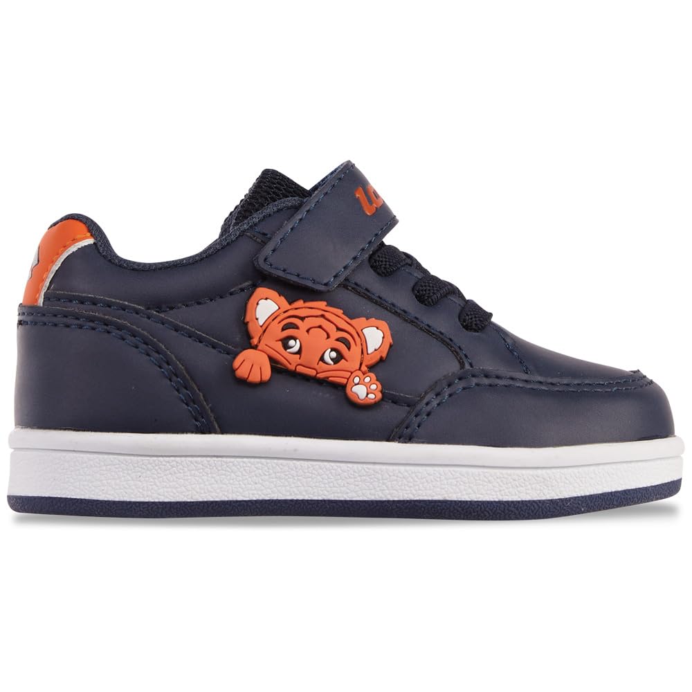 LOTTO Unisex Kid's Animol M Sneaker, Navy Orange, 9.5 UK Child
