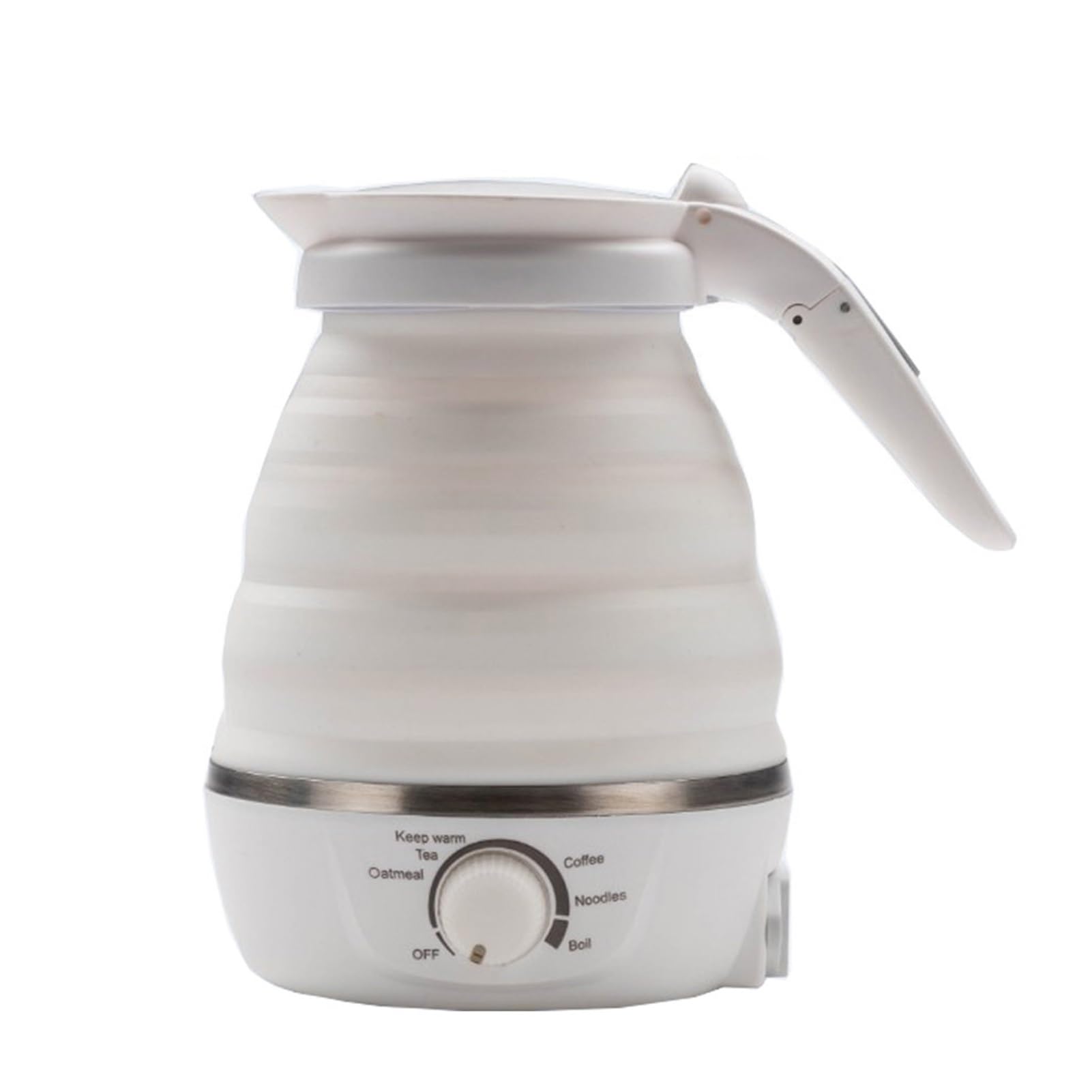 0,6L Hervidor Eléctrico De Viaje Plegable Para Café Té Portátil Silicona De Grado Alimenticio Hervidor Plegable Ebullición Rápida Con Protección Hervir-Seco Voltaje Dual 110-220 V ( Size : Knob )