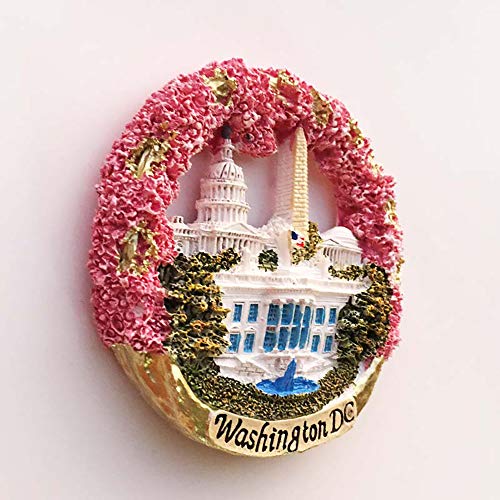 Imán Decorativo Redondo Washington DC 8x8 cm miniatura 3