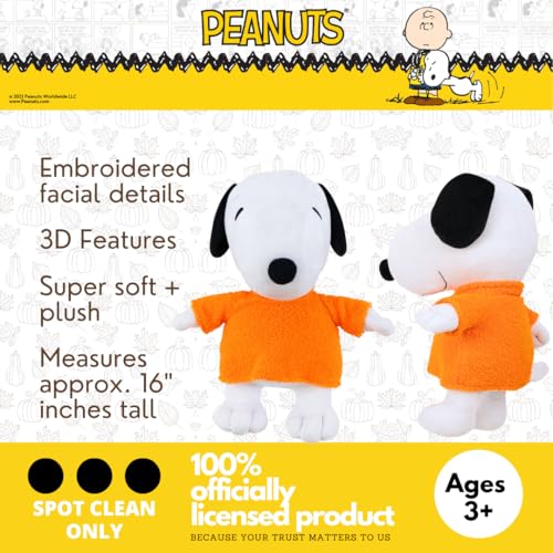 Image of Peanuts Snoopy Cozy Sweater Fall Bedding Super Soft Plush Cuddle Pillow Buddy, (Officially Licensed Product) By Franco