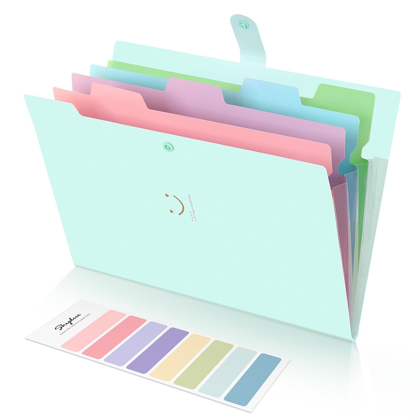 SKYDUE Document Organiser,Cute Folders For Paperwork A4,Paperwork File Organiser With 5 Pockets - Image 2