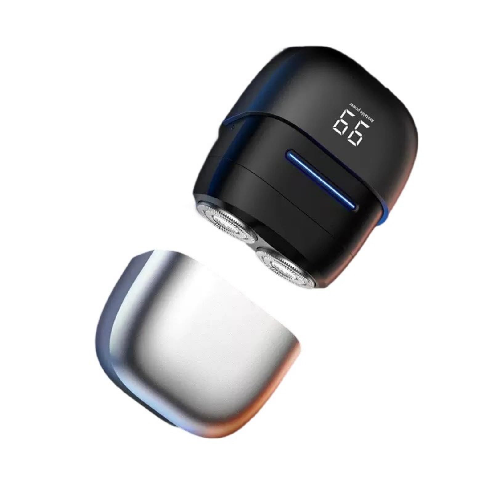 Rasoio elettrico ricaricabile con pannello LED e rasatura delicata per uomo resistente all'acqua e compatto design da viaggio rasoio elettrico portatile con display digitale e design