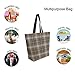 ALAZA Tartan Plaid Pattern Canvas Tote Bag Handbags for Groceries Books