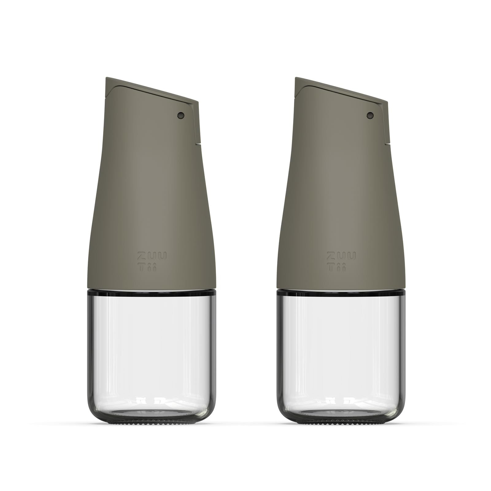 Zuutii Juego de dispensador de aceite de oliva y vinagre, juego de botellas de aceite de vidrio de 5.5 onzas para cocina, botella de salsa de soja con boquilla antigoteo, tapa automática y apto para