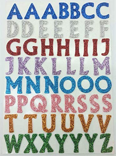 KCR Glitter Alphabets/ ABC Self Adhesive Stickers for Kids, Children Learning or Art & Craft(Set of 3)