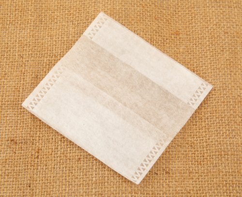 Unfilled SELF Fill Tea Bags, Natural Corn Fibre Self Fill Tea Bags, Eco-Friendly, Foldover, 7.5x8cm, Pack of 100