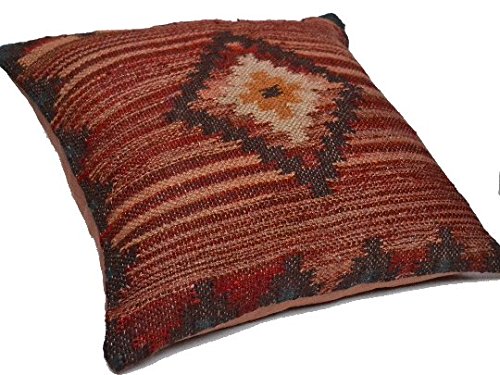 Designs Emporium Kilim - Funda de cojín (50 cm), Color Granate