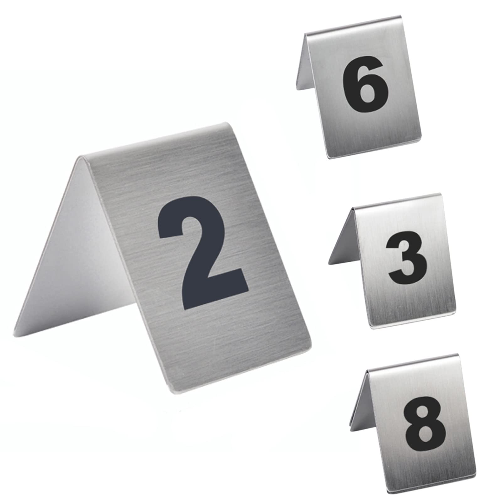 Numéro de table en inox pour mariage et fêtes de 1 à 50 type V
