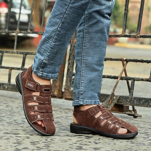 Image of Centrino Sandal for Men | Grip Insole for Stability | Modern Look with Straps | Comfortable Casual look sandal for Men's (9267)