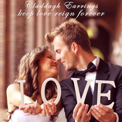 Claddagh Earrings for Women 925 Sterling Silver 14k Gold Plated Irish Claddagh Gold Hoop Earrings 20x17mm Shiny Classic Celtic Jewelry Gifts for Lovers4