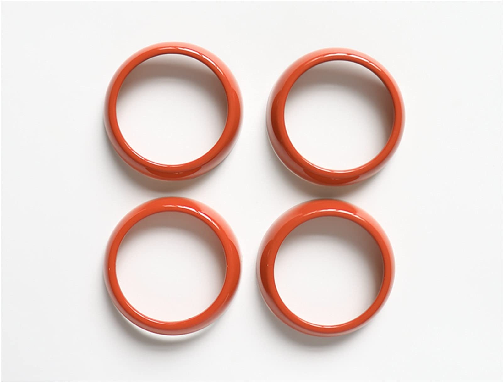 for Smart for Fortwo 453 for Forfour Car Air Conditioning Modification Vent Opening Decorative Stickers Air Outlet Shell Automotive Parts(Orange)