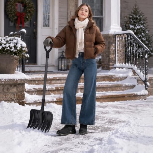 Image of SHIBEVER Winter Boots for Women Warm: Comfortable Slip on Ankle Snow Boots