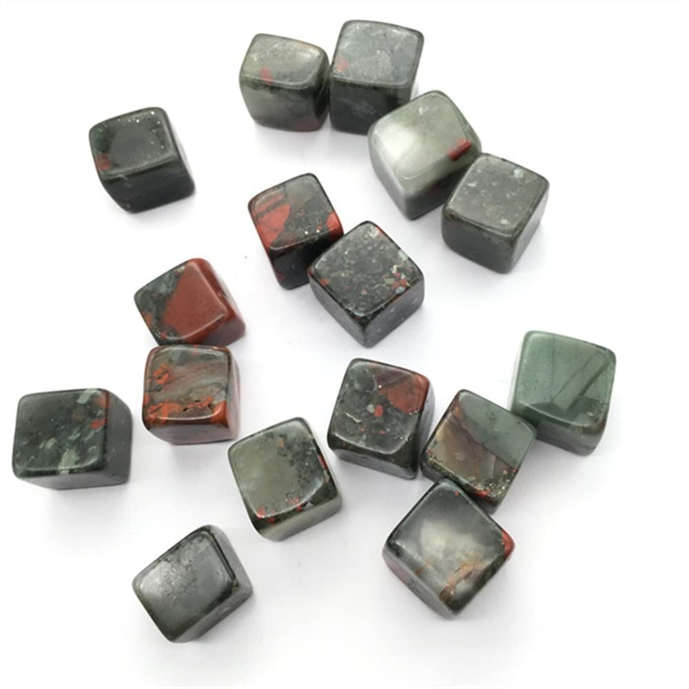 Raumdekoration Natürliche Magie, natürlicher Edelstein, Kristallsteine, Blutstein, Würfel, Trommelstein als Geschenk (Color : 100g, Size : 200g)