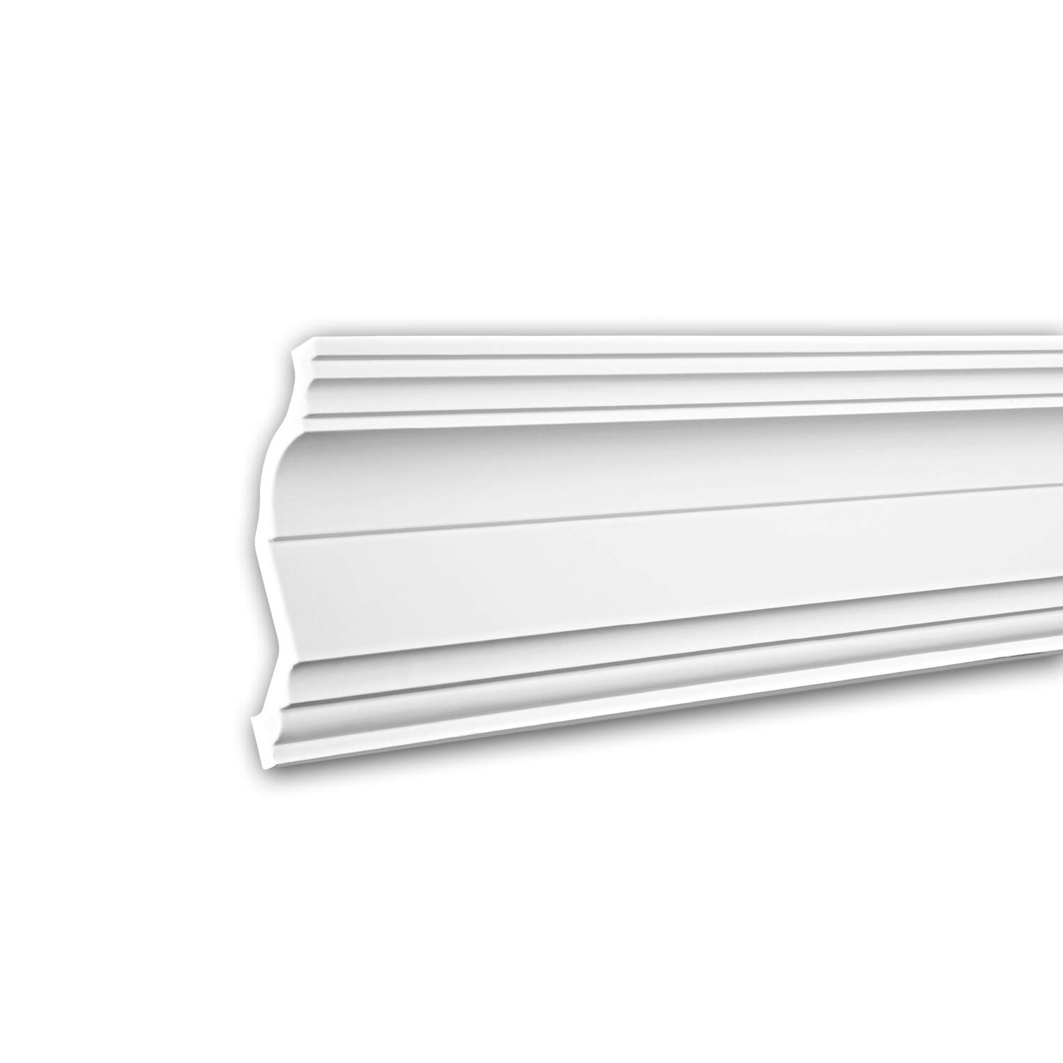 Cornisa Profhome 150254 de 200 cm en poliuretano rígido blanco para decoración de techos interiores