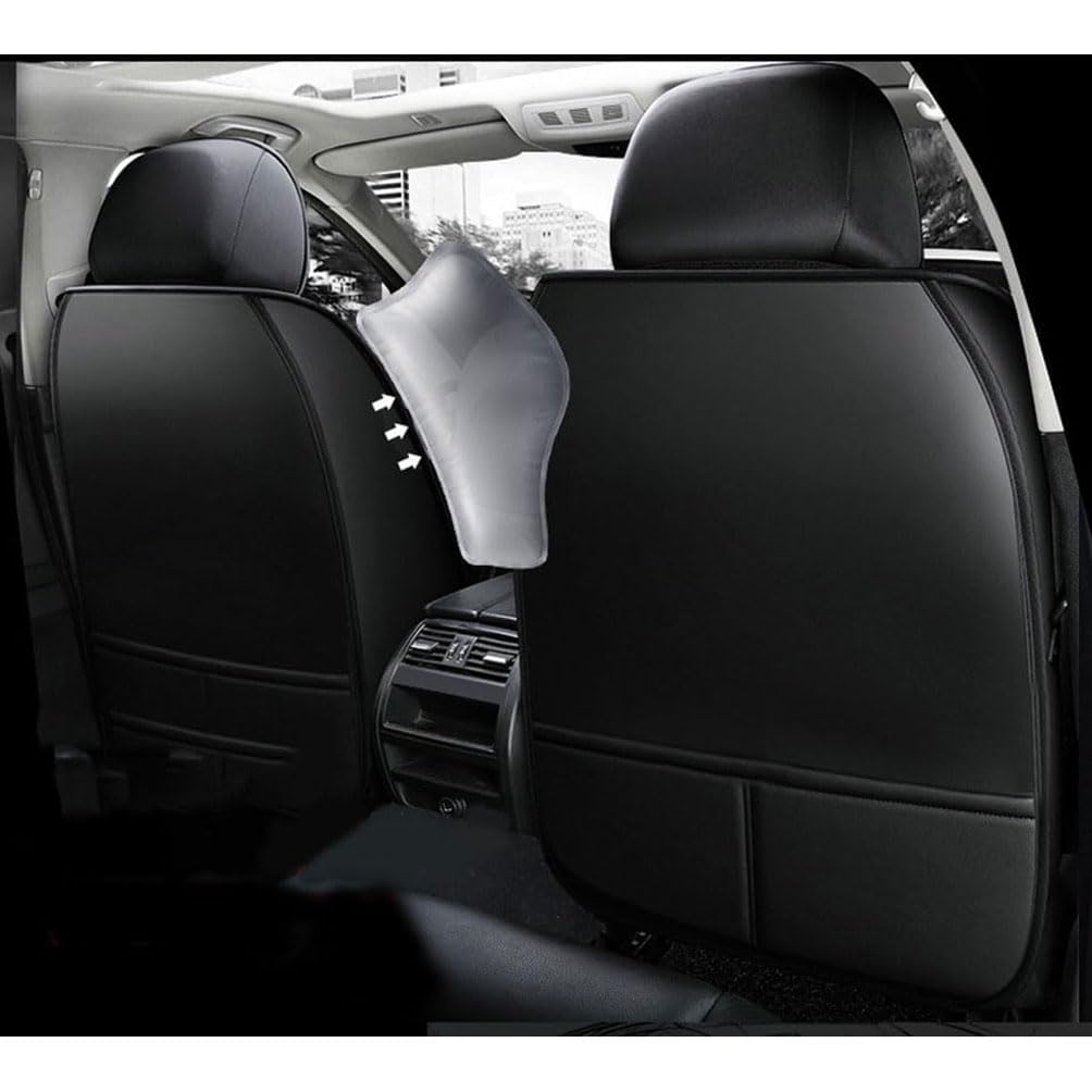 SSIMOO Set Coprisedili Auto per Opel Mokka/Mokka X 2012-2019, Coprisedile Anteriori E Posteriori Copri-Sedile Pelle Copri sedili Accessori,Black