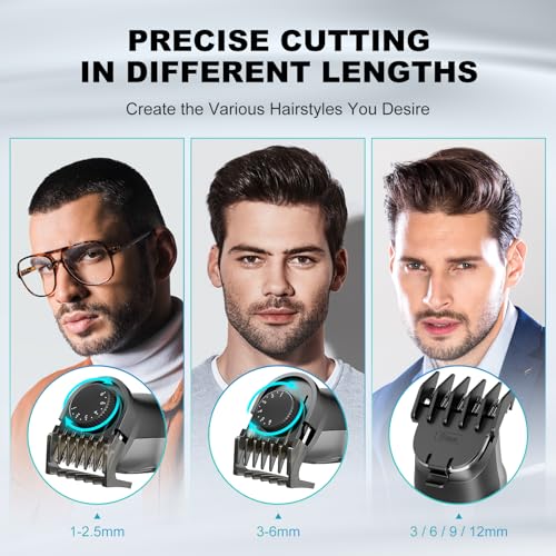 Beard Trimmer for Men - 14 in 1 Professional Mens Grooming Kits, Hair Clippers with Dual-S - image 6
