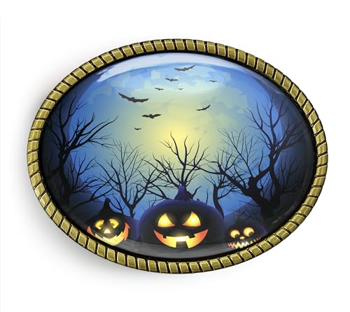 Jack-O-Lantern Belt Buckle - Spooky Halloween Handmade Brass Buckle