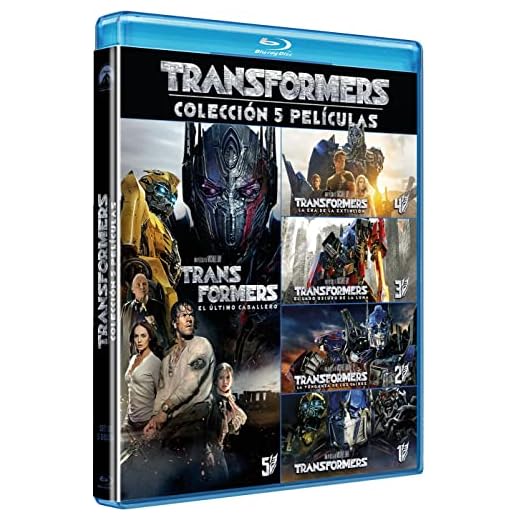 Transformers 1-5 (Blu-ray) Pack 5 peliculas: Transformers, La Venganza de los Caidos, El Lado Oscuro de la Luna, La Era de la Extincion, El Ultimo Caballero