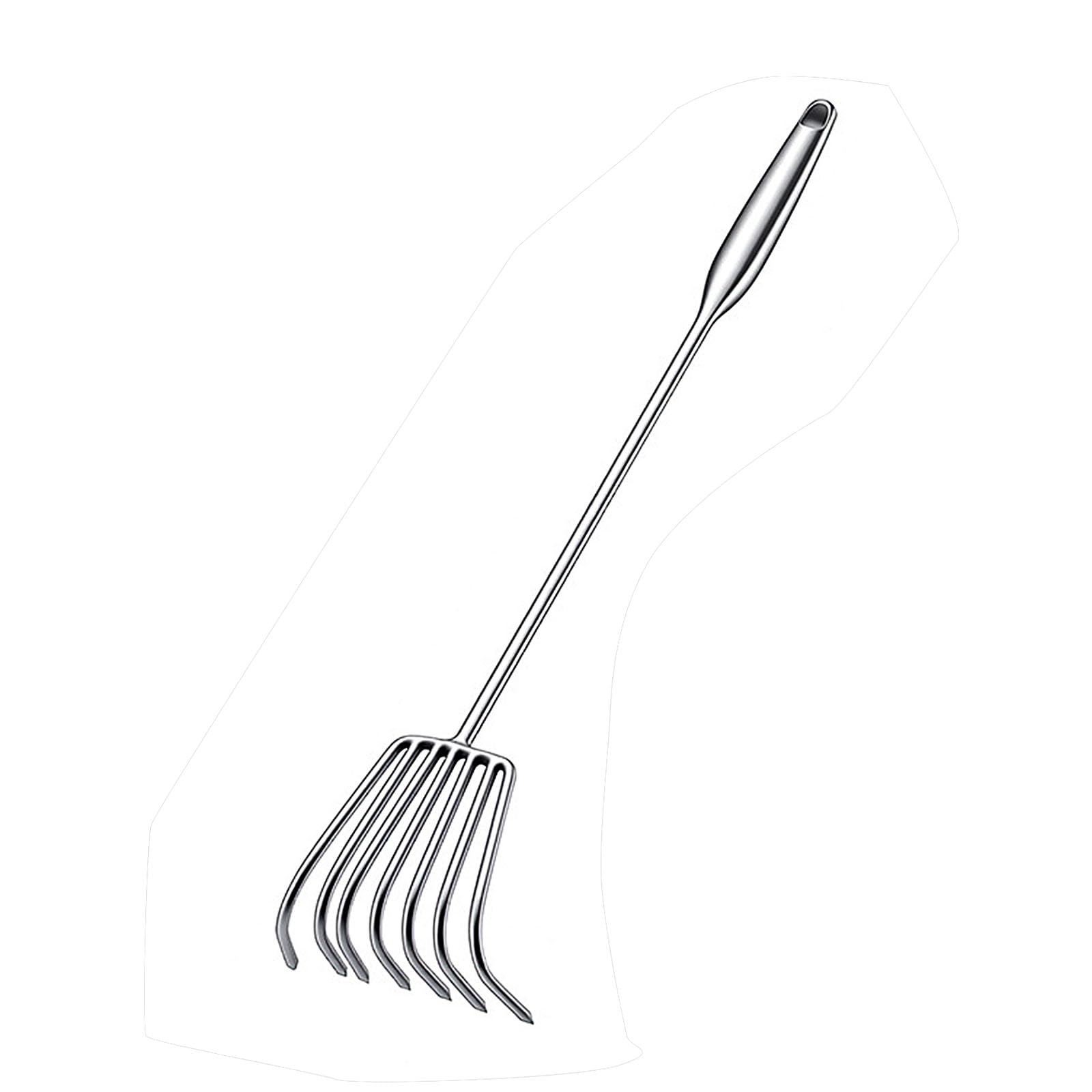 Zbiianxer Rust Proof 7 Point Stainless Steel Comb With Extended 50Cm Shaft Excellent For Sandy Terrain And Tough Vegetation Multi Purpose Hand Scuffle