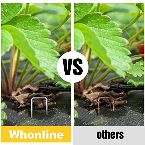 whonline 160pcs garden staples, 6 inch 11 gauge landscape staples heavy duty galvanized garden stakes for landscape fabric sod anchoring weed barrier irrigation tubing whonline 160pcs garden staples, 6 inch 11 gauge landscape staples heavy duty galvanized garden stakes for landscape fabric sod anchoring weed barrier irrigation tubing