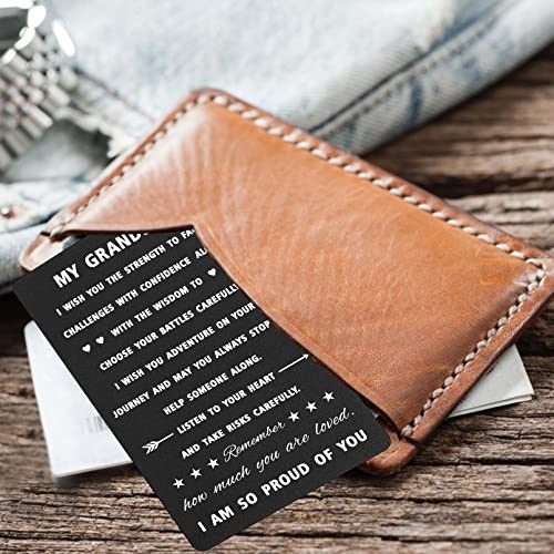 Grandson Gifts Grandson Graduation Card - Grandson Wallet Card Unique for Christmas Valentines Father's Day4