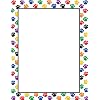 Teacher Created Resources Colorful Paw Prints Computer Paper (4769), Multicolor