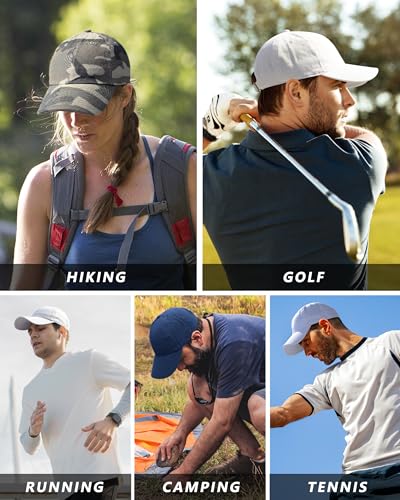 Image of GADIEMKENSD UPF 50+ Outdoor Hat Folding Reflective Running Cap Unstructured Sport Hats for Men & Women