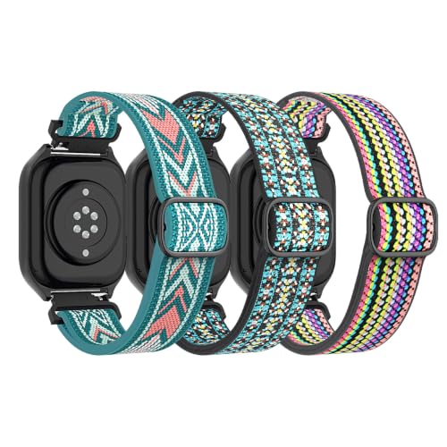 Bracelet en Nylon Extensible Ajustable Résout Problème Serrage Amazfit GTS Bip 3