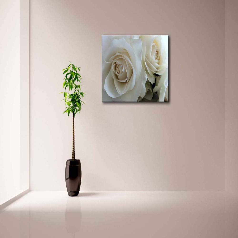 Quadri Moderni Soggiorno Fiori Rose Bianco E Nero Quadro su Tela 120x80cm Stampe da Parete Camera da Letto Cucina 1 pezzo Wall Art Canvas Grandi XXL Decorazione Murale Grafica Immagini AA120x80-5623