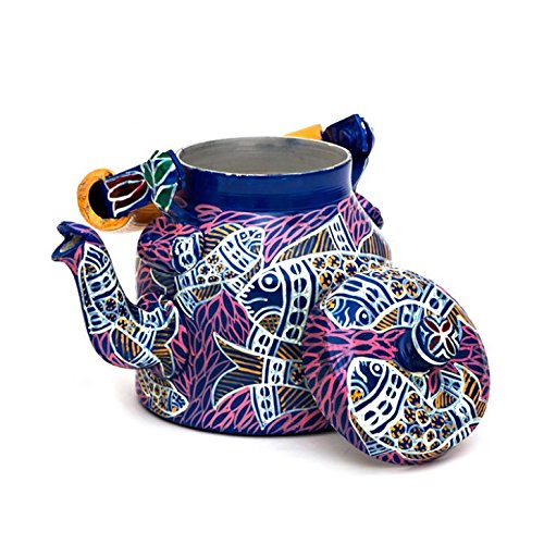 Buy Kaushalam Hand Painted Kettle for Decoration Indian Ethnic Teapot