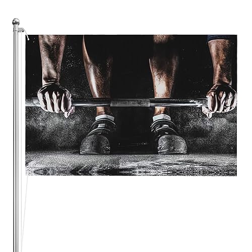 Drapeau de sport d'haltérophilie impression haute définition 1,2x1,8m