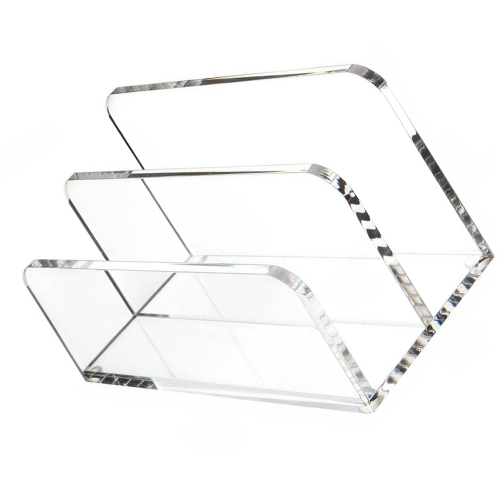 Unique Acrylic Desk Organizers Tray Stationery Stand for Mail Letter Bills Paper Storage and Home Use Desktop Mail Sorter