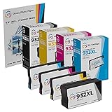 LD Products Remanufactured Ink Cartridge Replacement for HP 933XL (Black,Cyan,Magenta,Yellow , 4-Pack)