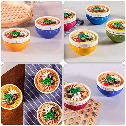 Upkoch Ramen Shape Timers Kitchen Timer Cute Mechanical Timer Wind Up Kitchen Timer 60 Minutes Mechanical Blue #TOP7