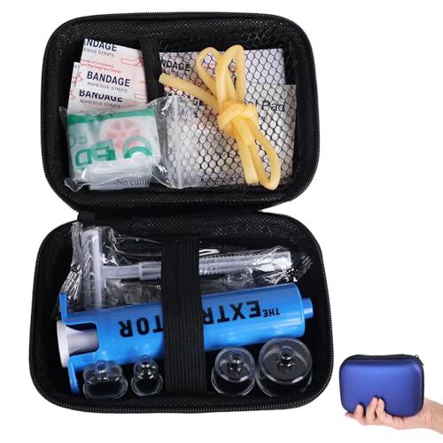 Snake Bite Kit - Bee Sting Kit Bite and Sting Emergency First Aid Kits Venom Extractor Suction Pump for Hiking Backpacking and Camig