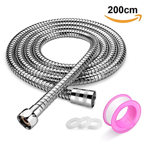 Preisvergleich Produktbild Myguru Duschschlauch, flexibel, Edelstahlschlauch, 2 m