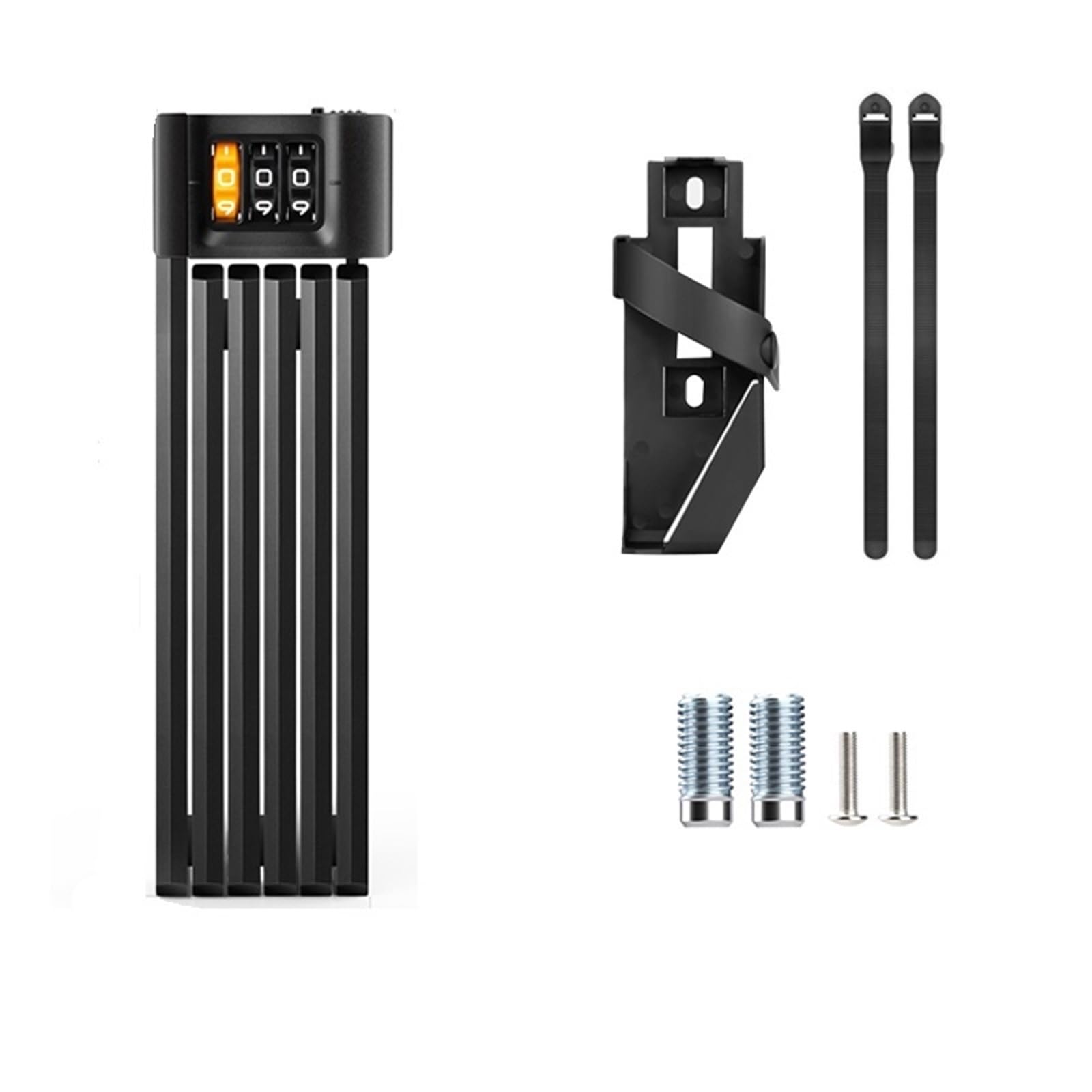 Motorcycle Handlebar Lock Foldable Bike Lock Key Strong Security Anti-Theft Bicycle Password Heavy Chain Cable Padlock Motorcycle Motorbike Lock Security(68cm-Password Black)