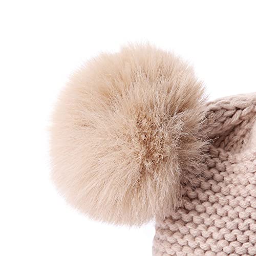 Conjunto de luvas para cachecol e chapéu de bebê, gorro quente para inverno, luvas para aquecer o pe