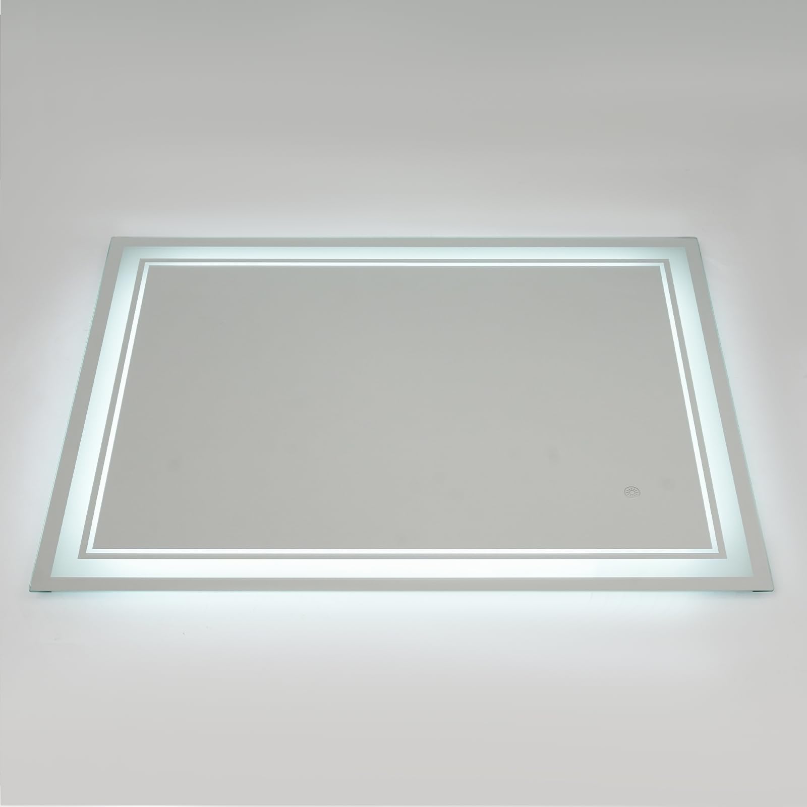 Espejo de baño con iluminación LED, espejo de baño con iluminación, 3 temperaturas de color, resistente al agua IPX4, control táctil, con función de memoria (80 x 60 x 2,5 cm)