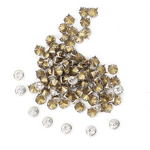 Gloglow 100Pcs Rhinestone Nailhead Studs, 10Mm 4-Claw Crystal Claw Rivets For Diy Leather Clothing Bag Shoes Belts #TOP5